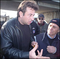 Greek farmers debating