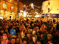 Switch on of Chesterfield's Christmas lights 2004