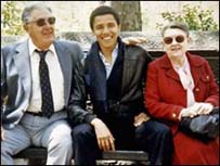 Obama i ri me gjyshërit e tij të bardhë