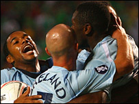 Jo celebrates goal in City win over Omonia Nicosia