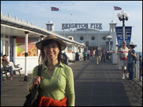 Yang Li on Brighton Pier