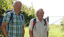 Derek and Bob at top of the lane leading back to the Grist
