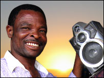 Man with speaker