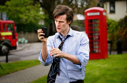 Photo of Matt Smith as the Doctor from Doctor Who: The Eleventh Hour, partly filmed in Llandaff village in Cardiff © BBC/Adrian Rogers
