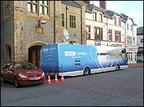 The BBC bus in Millom