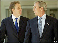 Prezident Bush a premiér Blair