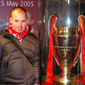 James with the Champions league Trophy