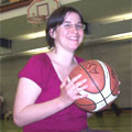 Kate is all smiles - maybe basketball isn't so bad after all?