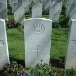 The grave of Major Barber in a cemetry in or near a place called Hermanville, France.