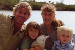 Steve and Terri Irwin with their two children. Photos courtesy of Terri Irwin