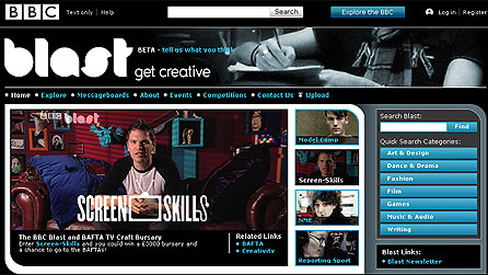 BBC Blast Screen-Skills website