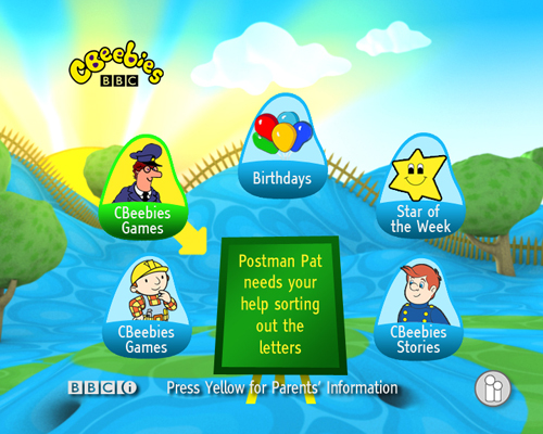 Interim homepage for Sky in 2007