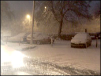 Snow in Birdlip, taken by Steve Cross