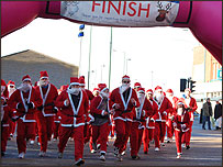 Crossing the finish line