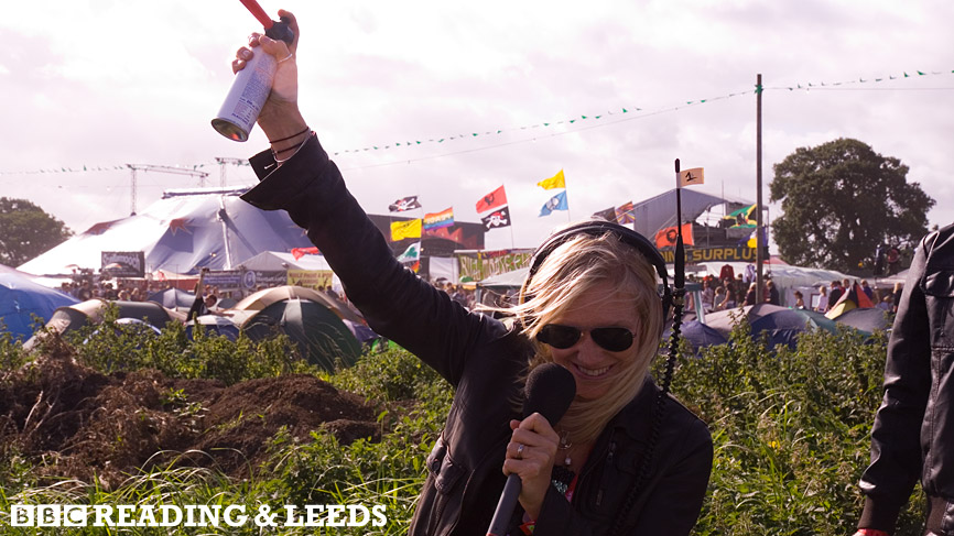 10am and Jo wakes up Reading Festival