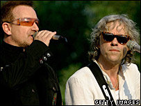 Bono dhe Bob Geldof 