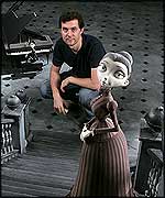 Phil Dale on the set of The Corpse Bride