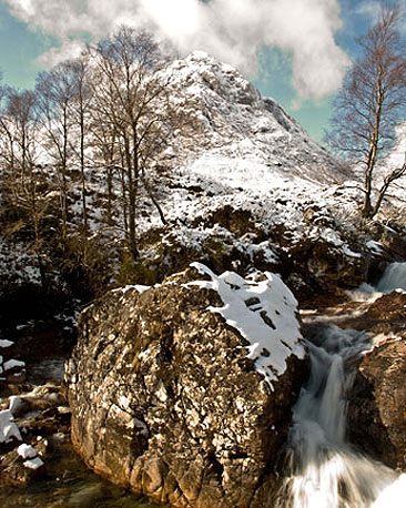 Snow on Buichaille Etive Mor