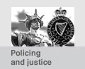 Montage of RUC Badge with Scales of Justice