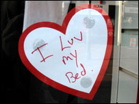 love heart in window in swindon