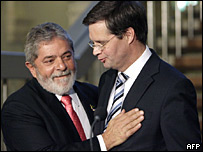 Lula com premiê holandês Balkenende