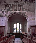 Stratford-upon-Avon's Guild Chapel. Catholic murals and vestments were removed from the chapel, some wall paintings were covered with a layer of limewash