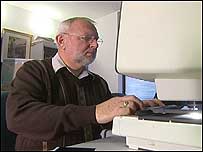 Man using computer