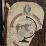 The battered cover of Eric's diary from which his story is taken.