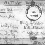 A postcard from Sicily dated 3rd September 1943