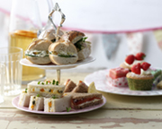 Sandwiches and fairy cakes for a street party