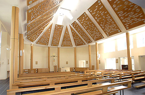 The finished church interior, January 2004