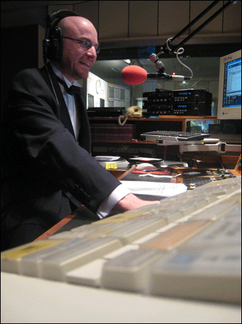 Early show presenter Mark Punter in studio