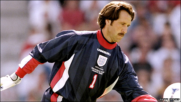 David Seaman playing against Tunisia