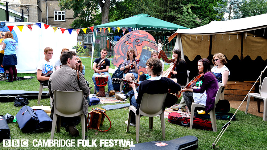 A musical gathering in The Hub.