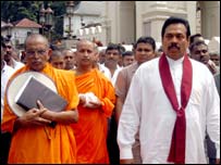 President Rajapaksa with JHU leaders