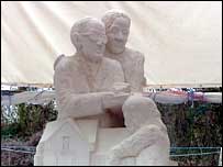 A statue commissioned in Frank Foley's honour