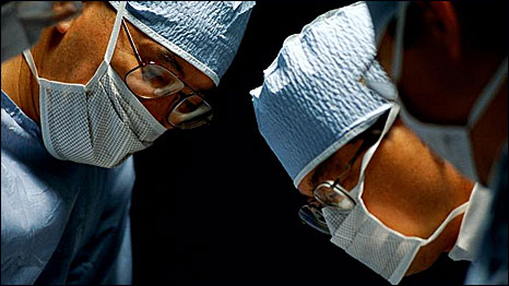 Doctors performing an operation