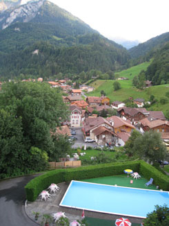 The hotel swimming pool