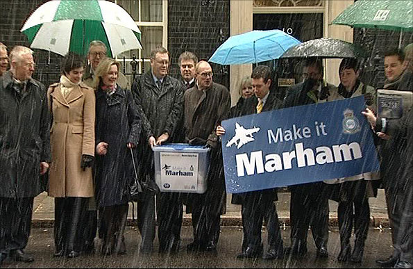 Make it Marham petition delivered to Downing Street