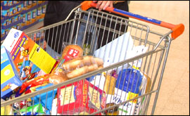 Supermarket trolley (but where are the munchies?)