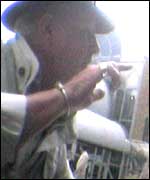 Guy being secretly filmed