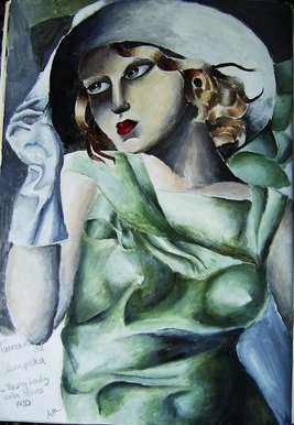 Young lady with gloves