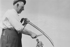 Man with scythe