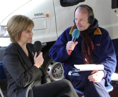 Nicola Sturgeon with Fred