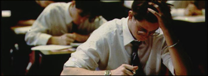 School pupils taking an exam