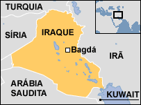 mapa do Iraque