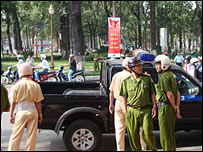 Công an trên đường phố Sài Gòn ngày 23/12