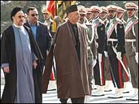 خاتمی و کرزی در کاخ سعد آباد