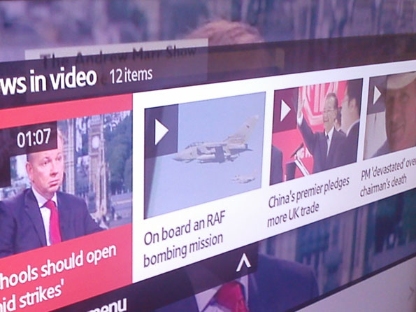 BBC News on a connected TV