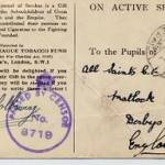 Thankyou card from soldiers in North Africa.